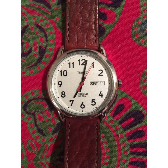 Timex Watch with Leather Band - Picture 2 of 3